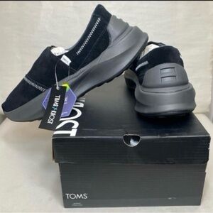Toms x Krost ortholite black suede alpargata gamma slip ons men’s 8 women’s 9.5